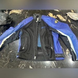 Joe Rocket Motorcycle Biker Racing Padded Heavy Duty Jacket and matching gloves